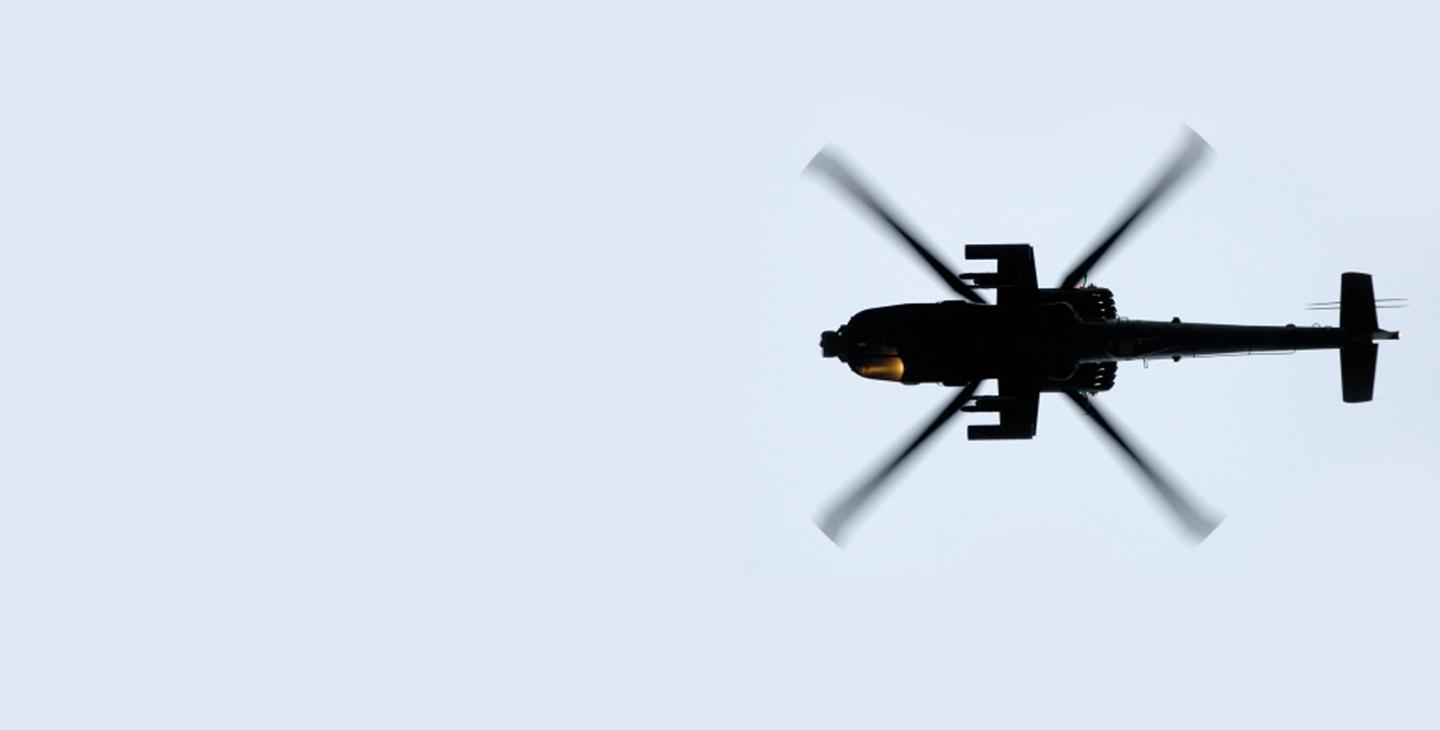 Helicopter flying overhead